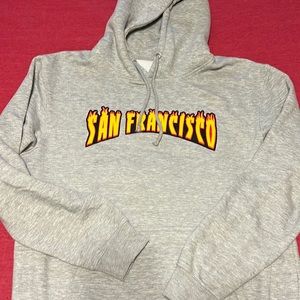 Grey San Francisco hoodie. Size L
